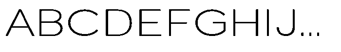 Quenova Thin Expanded Font UPPERCASE