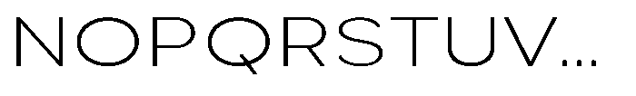 Quenova Thin Expanded Font UPPERCASE
