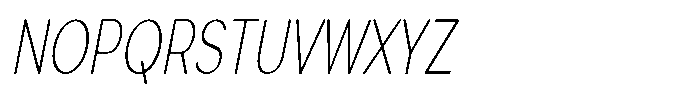 Quenova Thin Extra Condensed Italic Font UPPERCASE