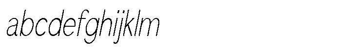 Quenova Thin Extra Condensed Italic FONT