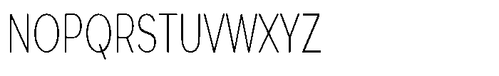 Quenova Thin Extra Condensed Font UPPERCASE
