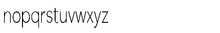 Quenova Thin Extra Condensed Font LOWERCASE