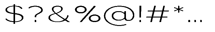 Quenova Thin Extra Expanded Font OTHER CHARS