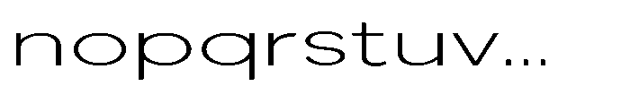 Quenova Thin Extra Expanded Font LOWERCASE