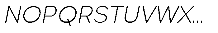 Quenova Thin Italic Font UPPERCASE