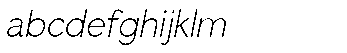 Quenova Thin Semi Condensed Italic FONT