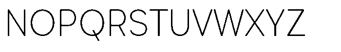 Quenova Thin Semi Condensed Font UPPERCASE