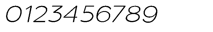 Quenova Thin Semi Expanded Italic Font OTHER CHARS