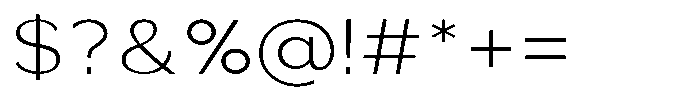 Quenova Thin Semi Expanded Font OTHER CHARS