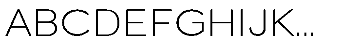 Quenova Thin Semi Expanded Font UPPERCASE