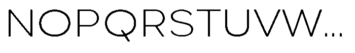 Quenova Thin Semi Expanded Font UPPERCASE