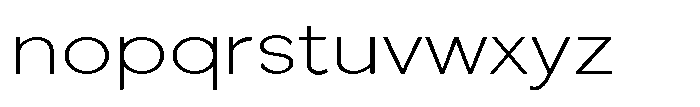 Quenova Thin Semi Expanded Font LOWERCASE