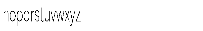 Quenova Thin Ultra Condensed Font LOWERCASE