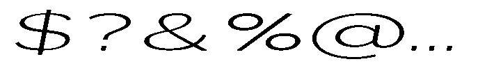 Quenova Thin Ultra Expanded Italic Font OTHER CHARS