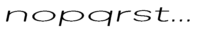 Quenova Thin Ultra Expanded Italic Font LOWERCASE