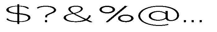 Quenova Thin Ultra Expanded Font OTHER CHARS