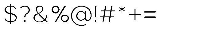 Quenova Thin Font OTHER CHARS