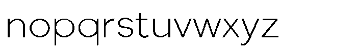 Quenova Thin Font LOWERCASE