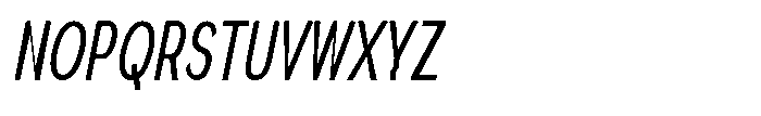 Quenova Ultra Condensed Italic Font UPPERCASE