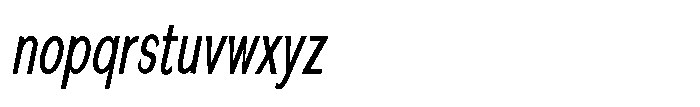 Quenova Ultra Condensed Italic Font LOWERCASE