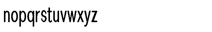 Quenova Ultra Condensed Font LOWERCASE