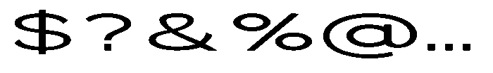 Quenova Ultra Expanded Font OTHER CHARS