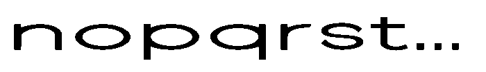 Quenova Ultra Expanded Font LOWERCASE