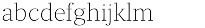 Quercus 10 Thin Font LOWERCASE