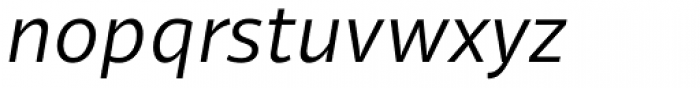 Quercus Sans Book Italic Font LOWERCASE