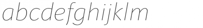 Quercus Sans Hairline Italic Font LOWERCASE