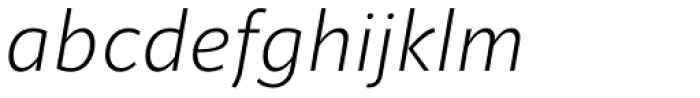 Quercus Sans Light Italic Font LOWERCASE