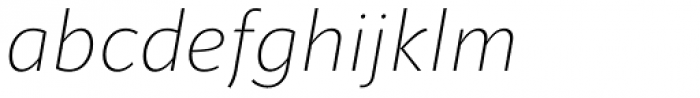 Quercus Sans Thin Italic Font LOWERCASE