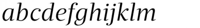 Quercus Serif Book Italic Font LOWERCASE