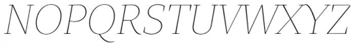 Quercus Serif Hairline Italic Font UPPERCASE