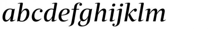 Quercus Serif Italic Font LOWERCASE