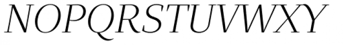 Quercus Serif Light Italic Font UPPERCASE