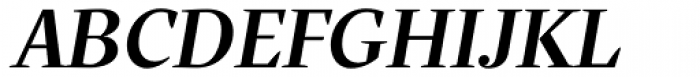 Quercus Serif Medium Italic Font UPPERCASE