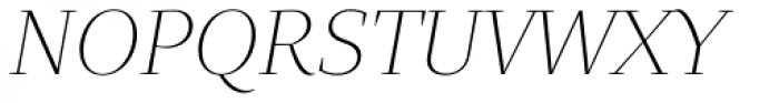 Quercus Serif Thin Italic Font UPPERCASE