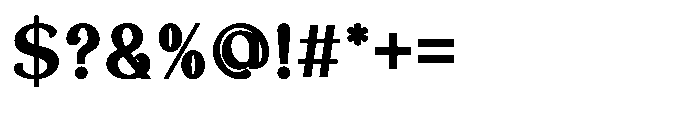 Quervia Bold Font OTHER CHARS