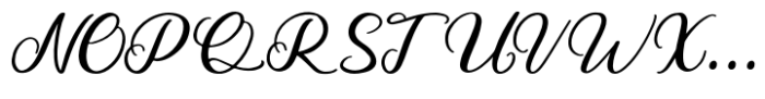 Queshia Script Font UPPERCASE