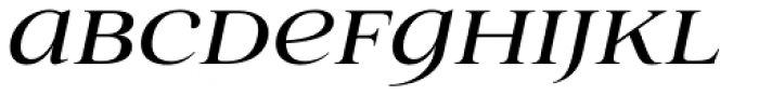 Questal Medium Italic Font LOWERCASE