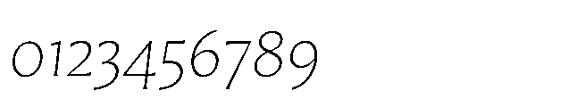 Questline Extra Light Italic Font OTHER CHARS