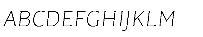 Questline Extra Light Italic Font UPPERCASE