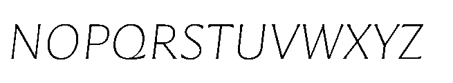 Questline Extra Light Italic Font UPPERCASE