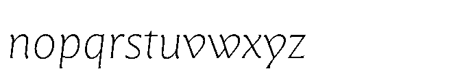 Questline Extra Light Italic Font LOWERCASE