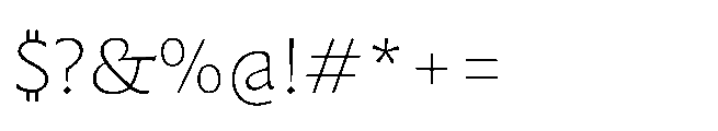 Questline Extra Light Font OTHER CHARS