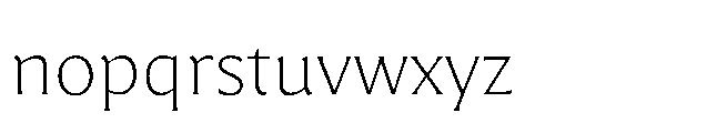 Questline Extra Light Font LOWERCASE