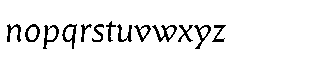 Questline Italic Font LOWERCASE