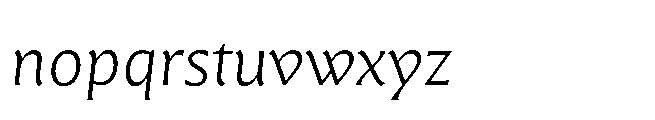 Questline Light Italic Font LOWERCASE