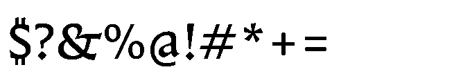 Questline Medium Font OTHER CHARS